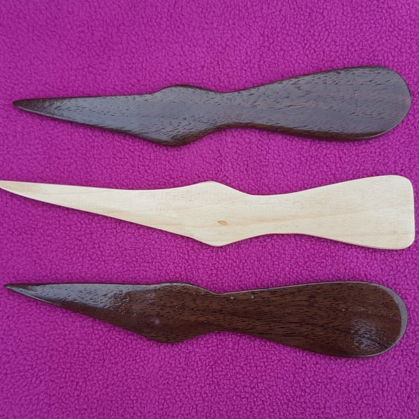 Hand Crafted Letter Openers, Walnut and Maple