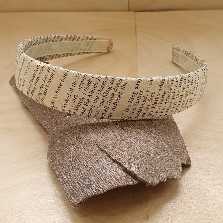 Handmade 'Little Women' Paper Headband: Literary Book Lover Accessory