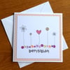 Birthday Card - Flowers and Sequins