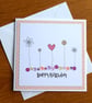 Birthday Card - Flowers and Sequins