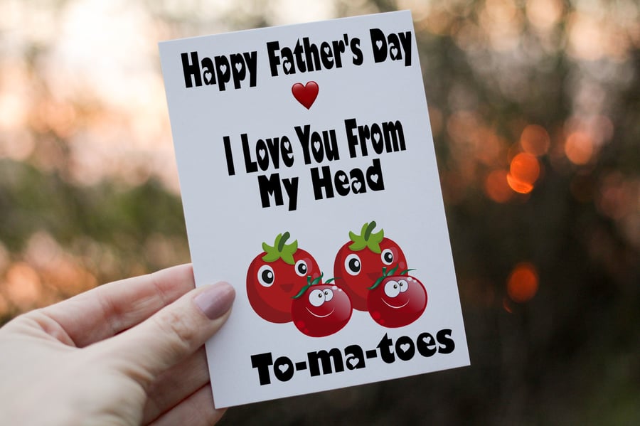 Love You From Head To Toes Father's Day Card, Card for Dad, Father's Day Card