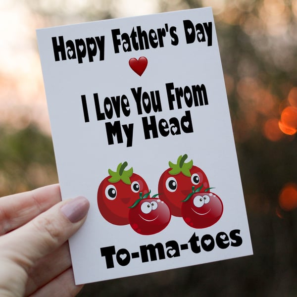 Love You From Head To Toes Father's Day Card, Card for Dad, Father's Day Card