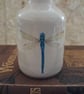 Stoneware bud vase with a dragonfly - Image 2