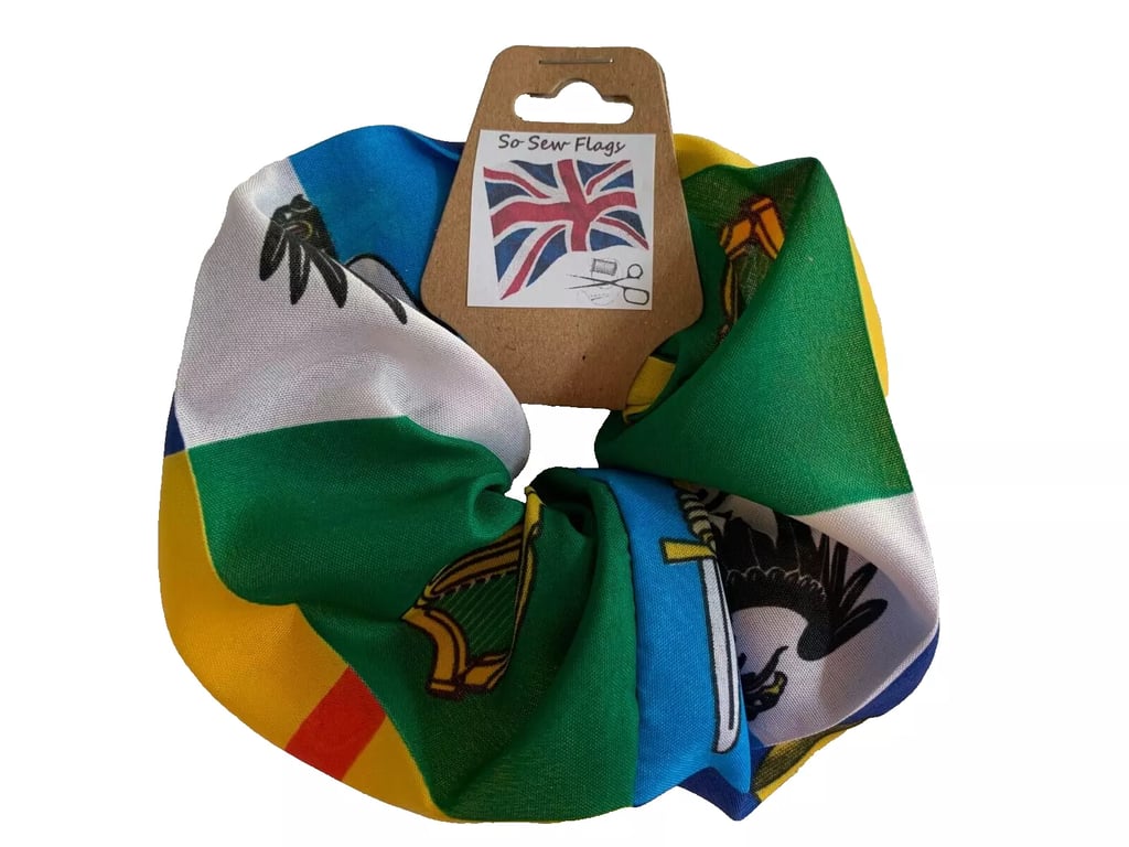 Ireland 4 Counties Irish Flag Hair Scrunchie Scrunchies Accessory Band Elastic 