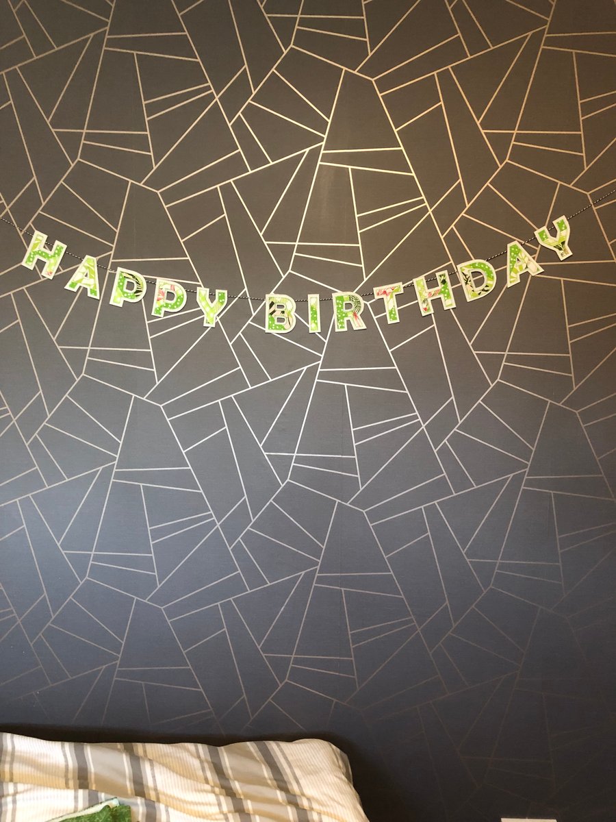 Happy Birthday Fabric Bunting Party Decorations Wall Decor Banner