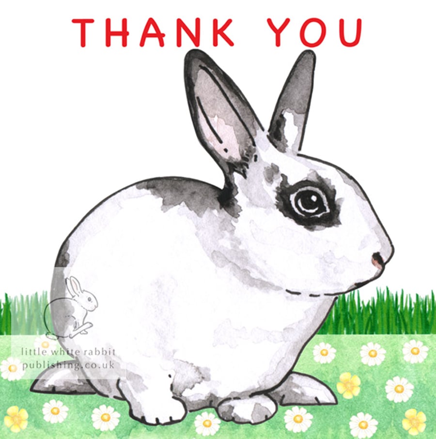 Patch the Rabbit - Thank you Card