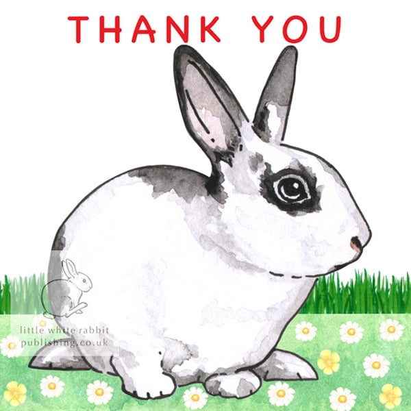 Patch the Rabbit - Thank you Card