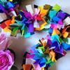 Felt Tinsel Garland, Eco Friendly Decoration, Rainbow Confetti Bunting
