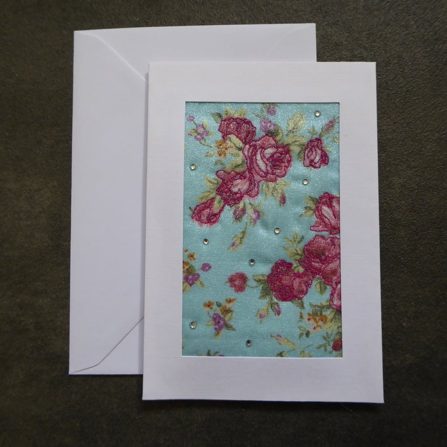 Individually Hand Crafted Textile Blank Card