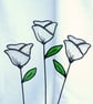 White Rose - Handmade Stained Glass Flower - Image 2