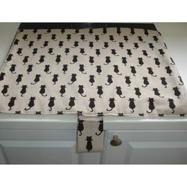 Black Cats Everhot 110 110i Range Pair of Covers Cat Kitchen Mat Pad