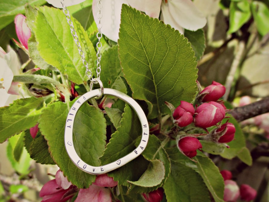 STEPPING STONE - personalised Silver necklace, carry your childrens names