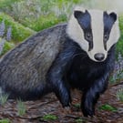 'The Woodland Keeper' Badger Painting in Acrylics