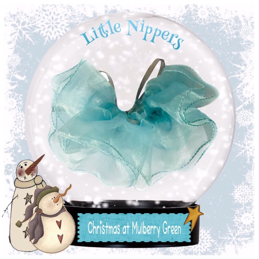 Reserved for Kat - Little Nippers’ Ice Blue Organza Skirt