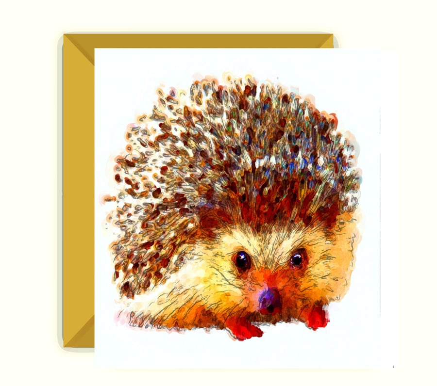 Hedgehog Birthday, Greeting Card 