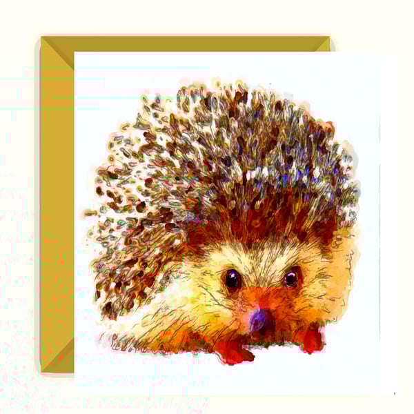 Hedgehog Birthday, Greeting Card 