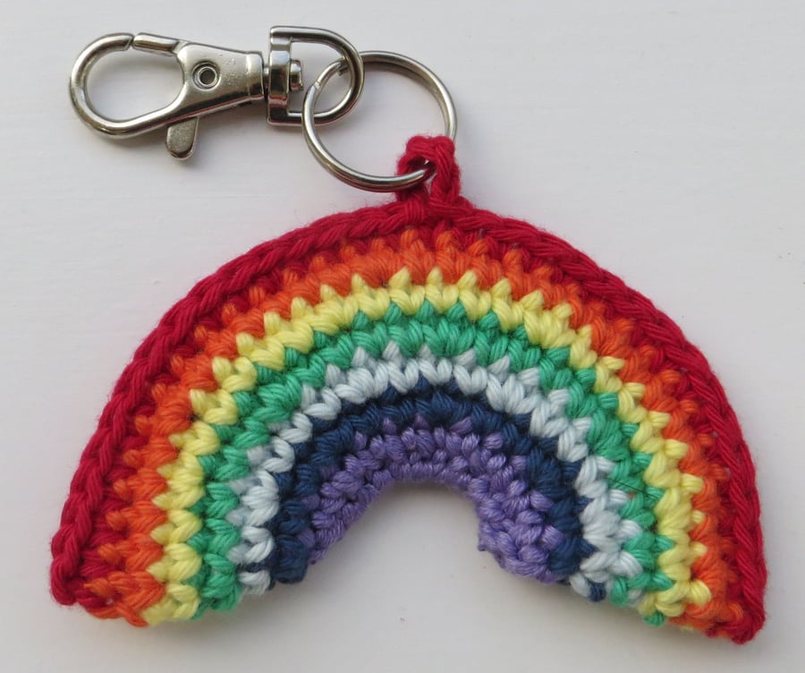 Rainbow keyring, Rainbow bag charm, Rainbow decoration  24.8.21 Reserved for FP