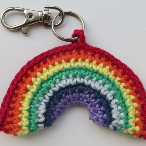 Rainbow keyring, Rainbow bag charm, Rainbow decoration  24.8.21 Reserved for FP