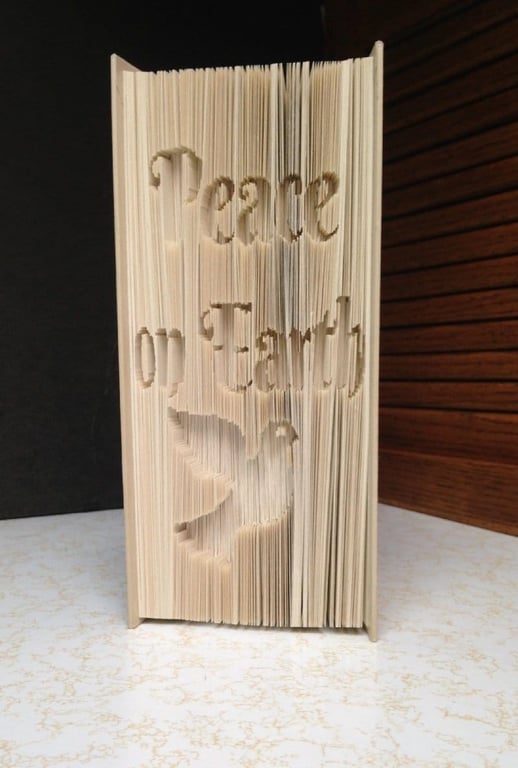 Peace on Earth CUT & FOLD Book Folding Pattern - EMAILED PDF PATTERN