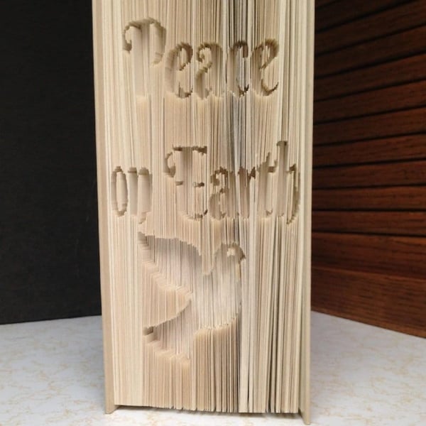 Peace on Earth CUT & FOLD Book Folding Pattern - EMAILED PDF PATTERN