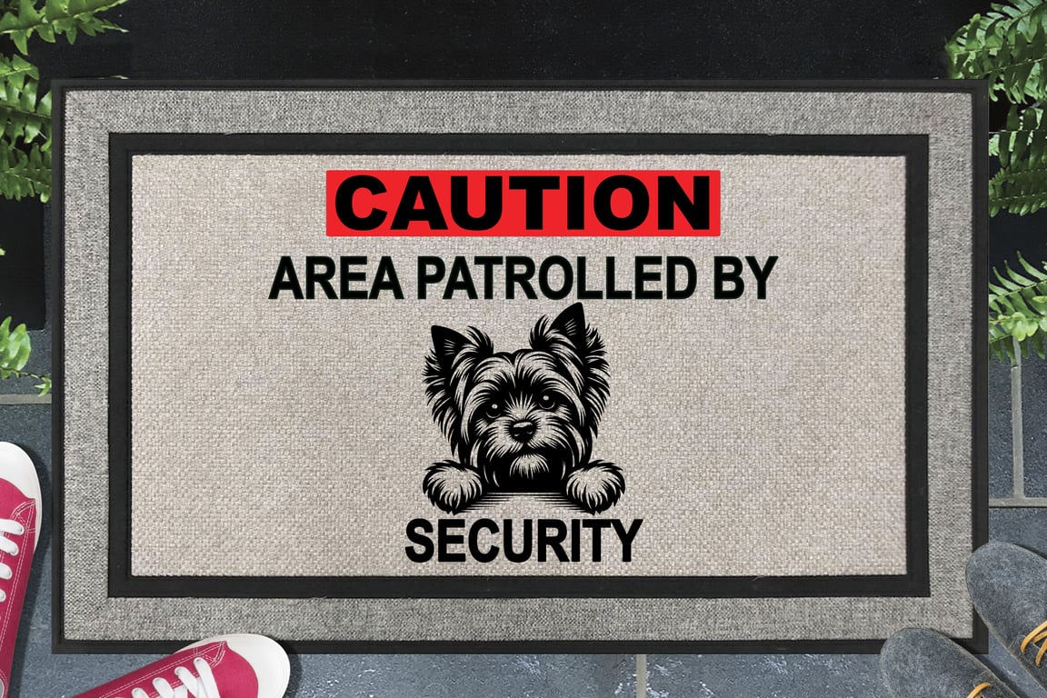 Silky Terrier Security Door Mat No.1 - All Weather - Silky Terrier Doormat 