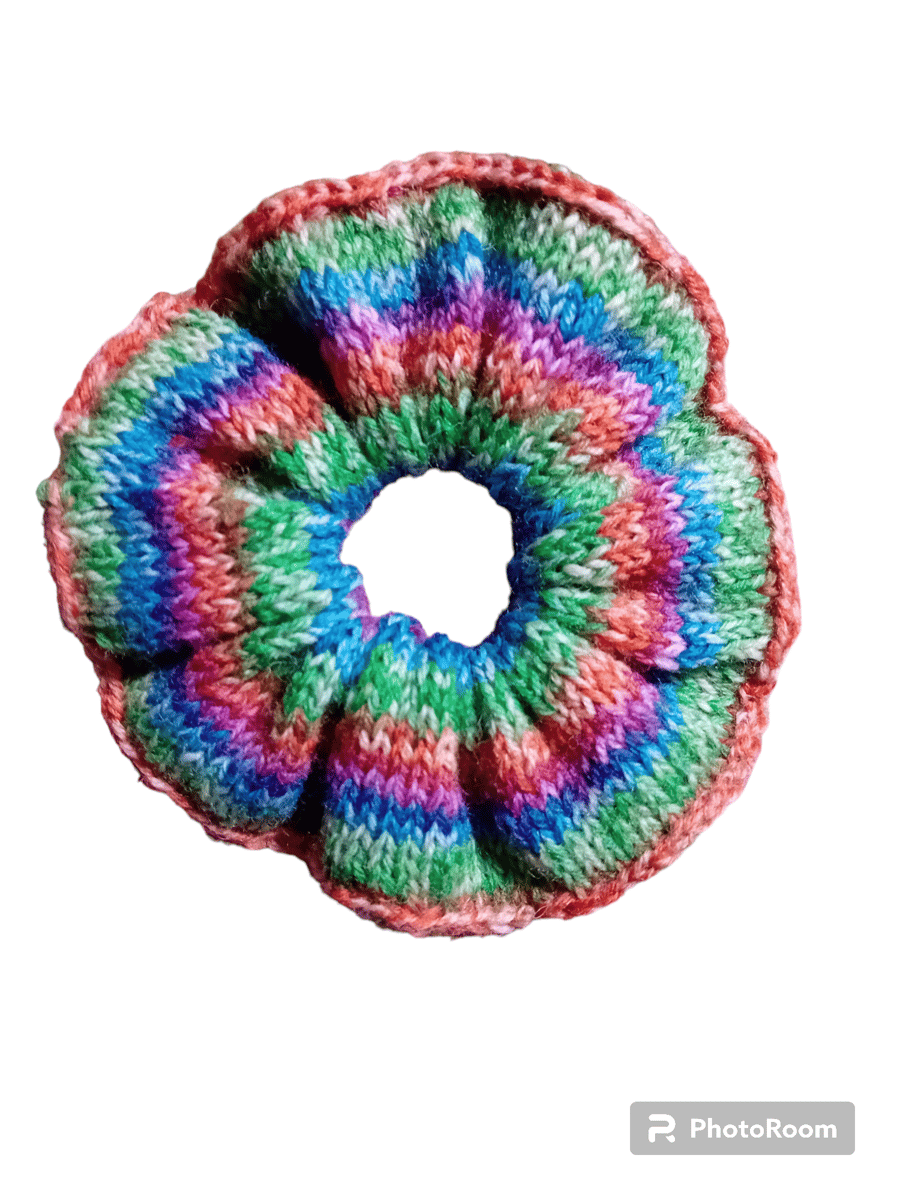Hand knitted scrunchies 