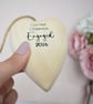 Our First Christmas Engaged 2026 Wooden Heart Engagement Christmas Ornament - Image 10