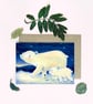 Christmas Polar Bear Card - Blank Card - Greeting Card