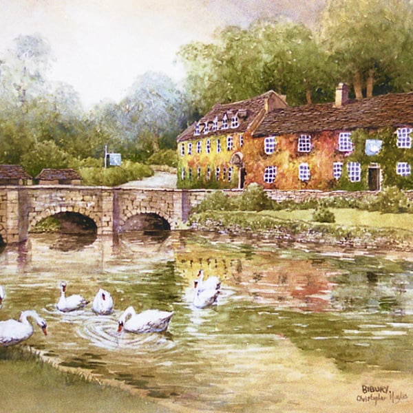 Bibury. The Cotswolds . Signed Special Edition Print 