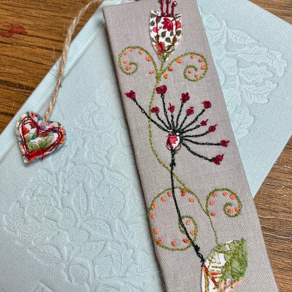 Bookmark, flowers