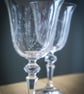 One Pair Of Hand Engraved Crystal Wine Glasses Summer Magic Doodles