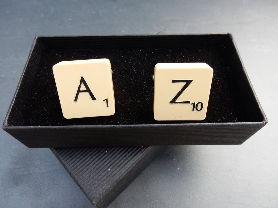 Upcycled Scrabble tiles - A to Z