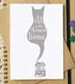 A Cat Makes A House A Home Card - Image 4