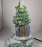 Ceramic Snowy Christmas Conifer Cottage House Table Lamp Ornament Decoration. - Image 2