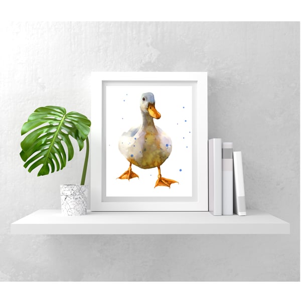 WATERCOLOUR Duck print
