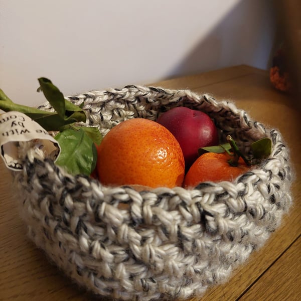 Grey soft storage basket