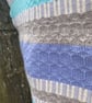 Patsy Cushion: Coastal Sea Blues. Handwoven in Wales - Image 7