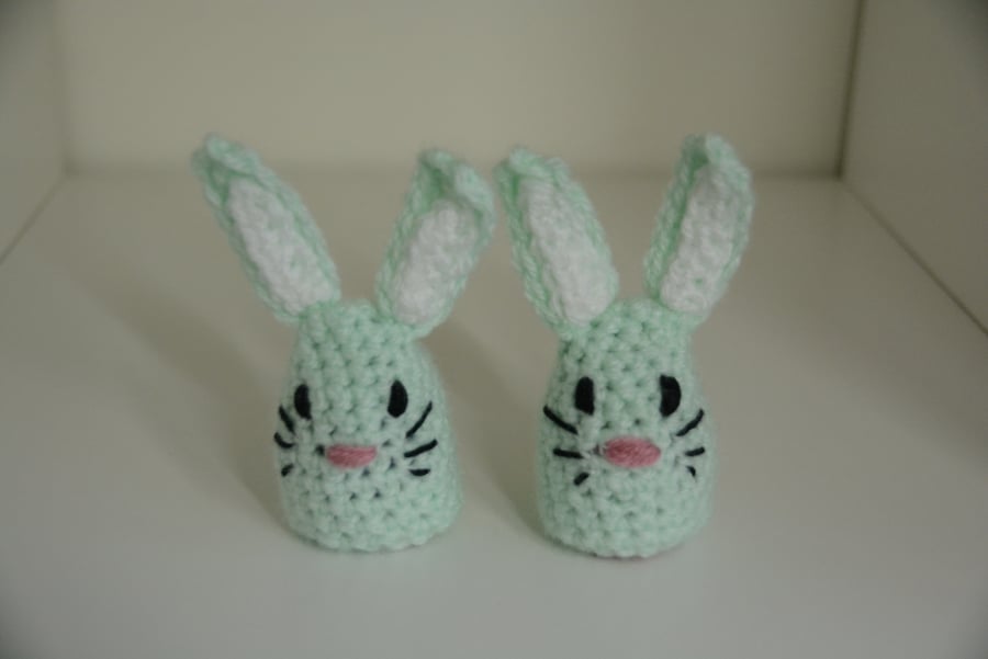 2 Easter Egg Bunny Covers - Set of 2 (mint green)