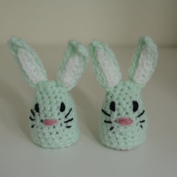 2 Easter Egg Bunny Covers - Set of 2 (mint green)