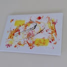 Rhythm in Yellow & Red - Original Abstract Acrylic Painting on Canvas