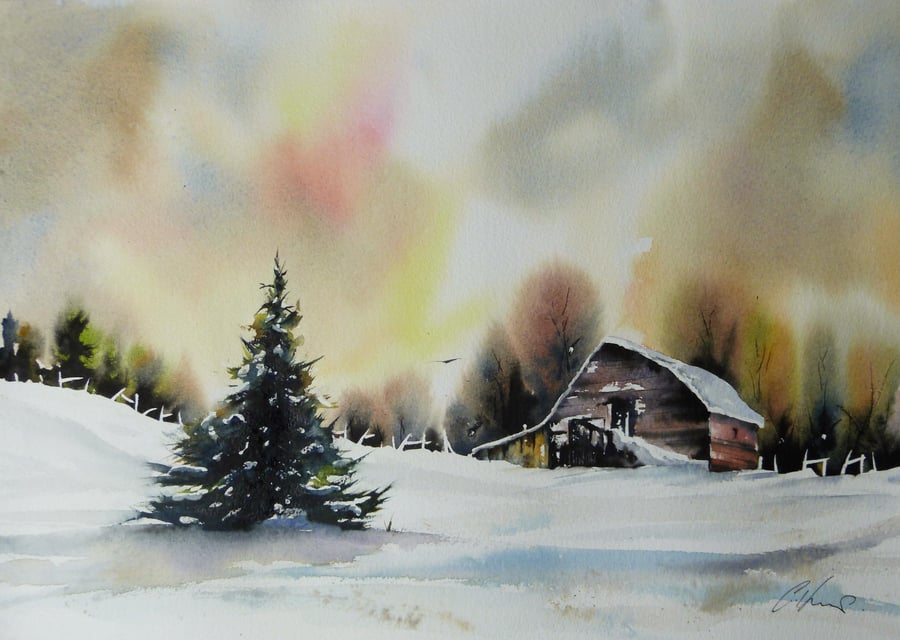 The colour the season brings, Original Watercolour Painting.