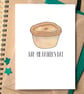 Funny "Hap-Pie Father's Day" Greetings Card - Image 1
