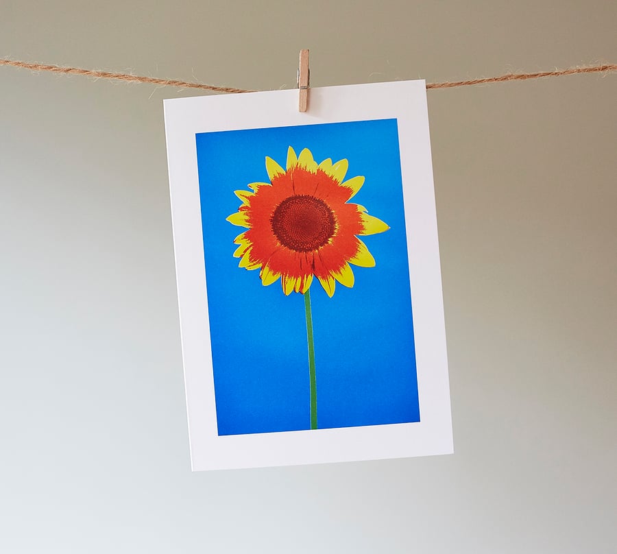 Sunflower greetings card