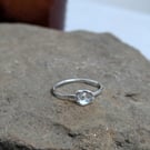 Sterling silver water cast ring 