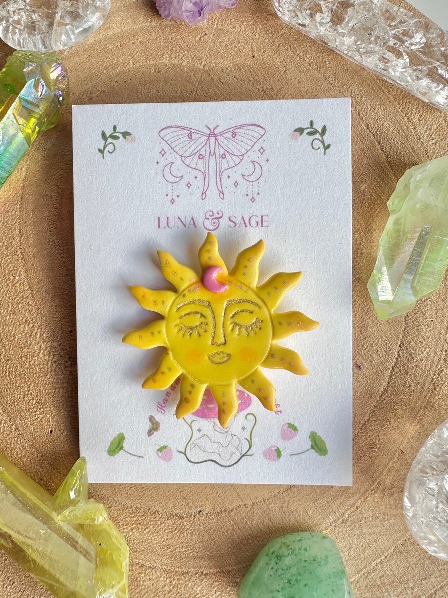 Luna Sunshine Polymer Clay earrings