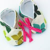 Baby/toddler shoes/booties, kimono style, beautiful butterflies