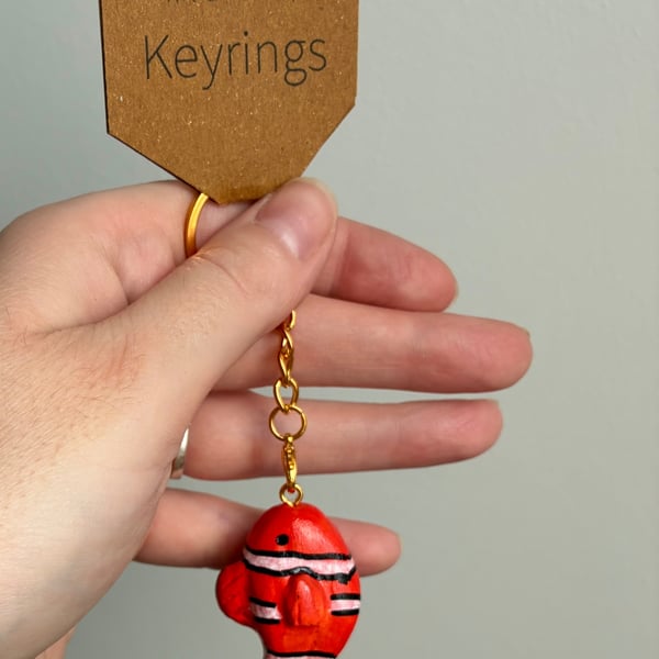 Neddy the Clay Clown Fish Keychain 