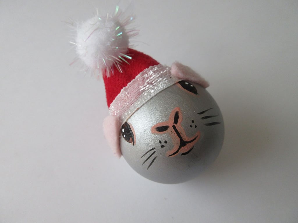 Guinea Pig Bauble Christmas Tree Hanging Decoration Guinea Pig Head