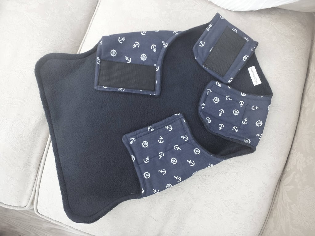 Small dog Coat Lightweight Nautical look