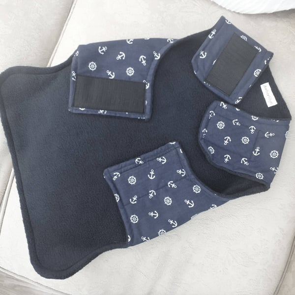 Small dog Coat Lightweight Nautical look